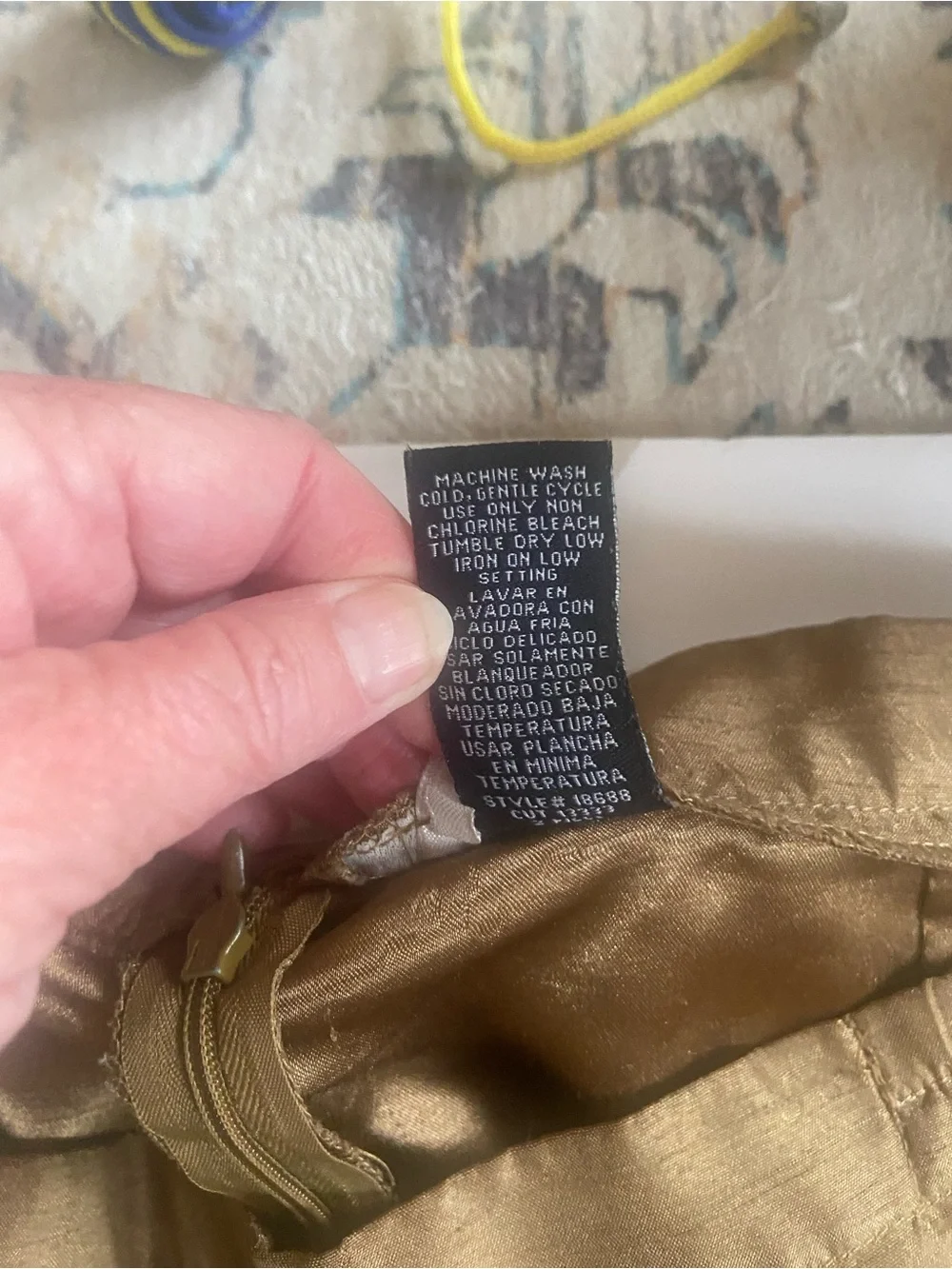 Relaxed Ankle-Cuff Pants in Tan - Picture 5 of 6